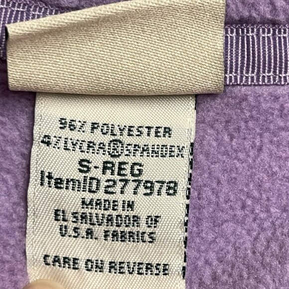 LL Bean Fleece Pullover Womens Small Lavender V Neck Sweater Cozy Winter Casual - Picture 6 of 10